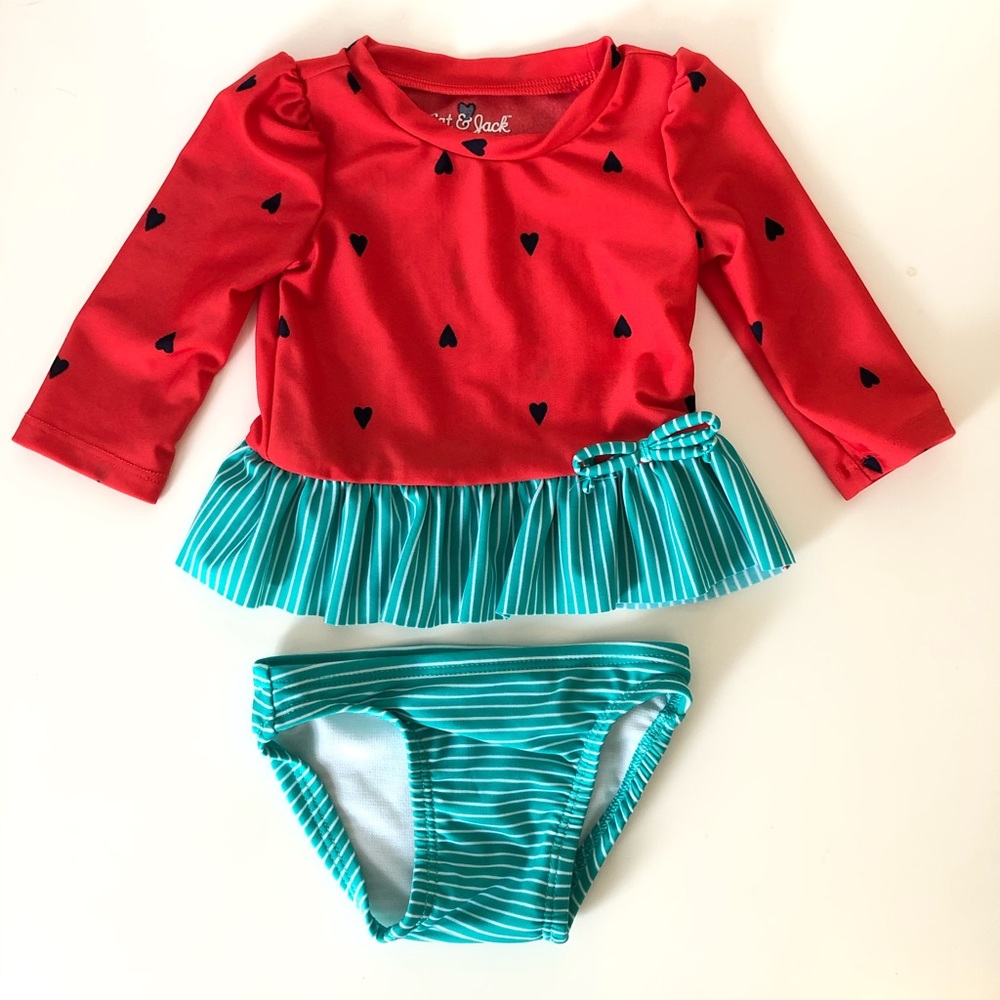 Cat & Jack Watermelon Swimsuit - 3-6m Like New
